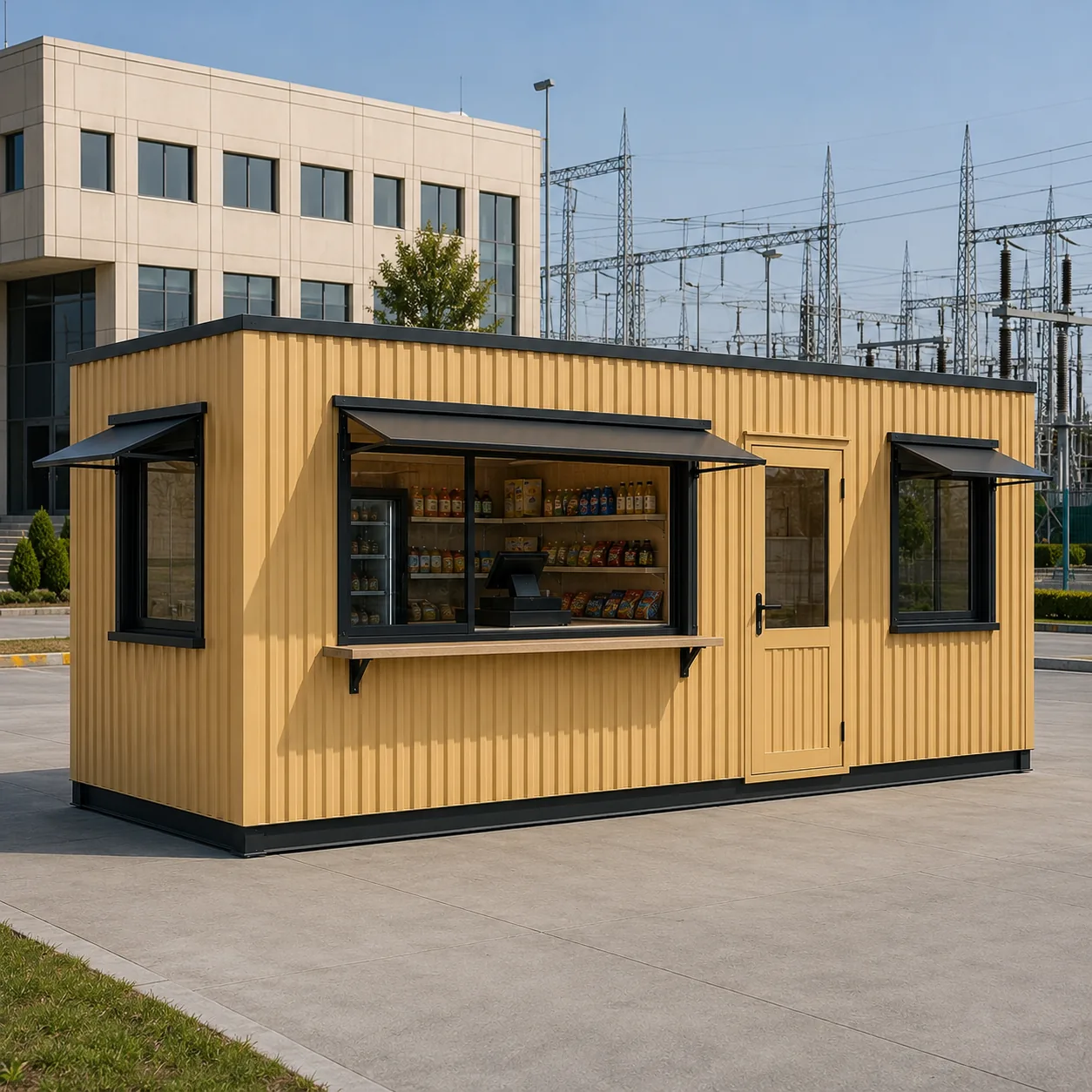 Porta Cabin Shop & Kiosk by SAMAN — exterior view