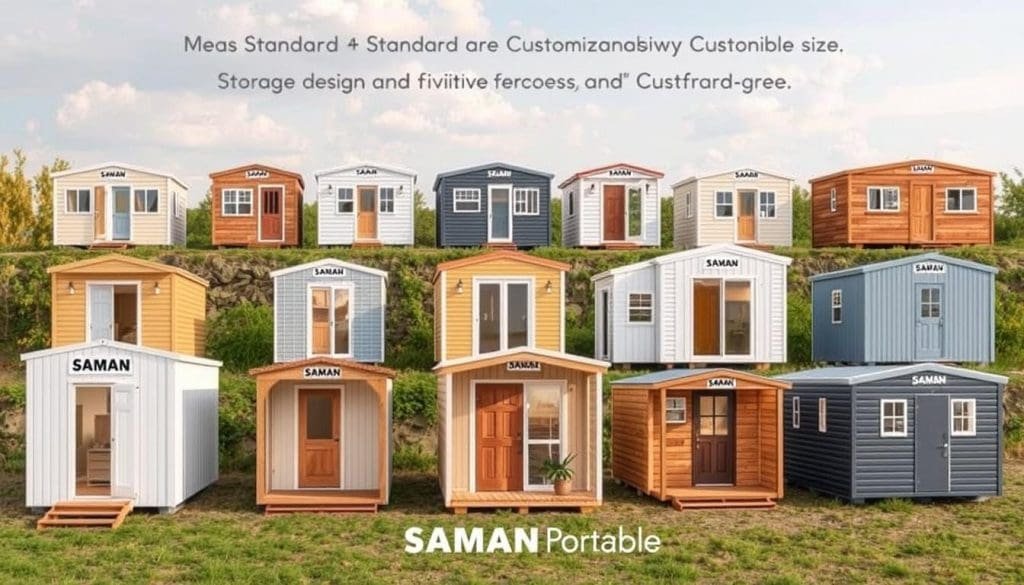 portable cabin sizes